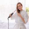 5 in 1 Curling Wand Hair Curling Iron Brush Anti-Tangle Hair Thermal Brush Curler with 4 Heating Levels 360° Rotatable Cable 5 Interchangeable Barrels