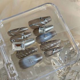 Handmade Long Mechanical Awn Star  Diamond Manicure (Option: Wear Armor Without Tools-L)