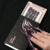 Love Scratch 10 Pcs Purple Extra Long Glossy Handmade Press-On Nails