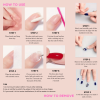 Love Scratch 10 Pcs Purple Extra Long Glossy Handmade Press-On Nails